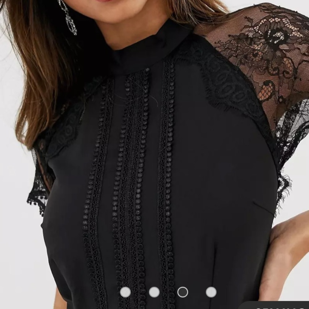 Liquorish size 4 a line lace detail midi dress - Picture 5 of 8